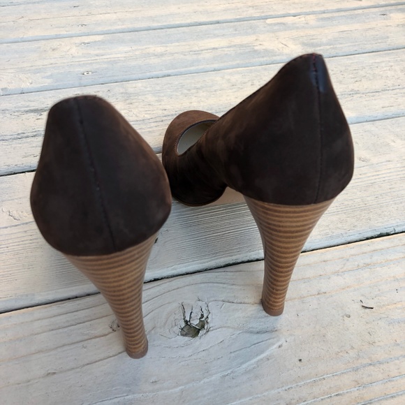 Colin Stuart/Nordstrom Brown Suede 4" Heels, 7.5 - Picture 8 of 8